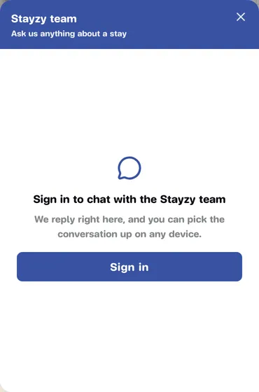 The chat panel asking you to sign in first